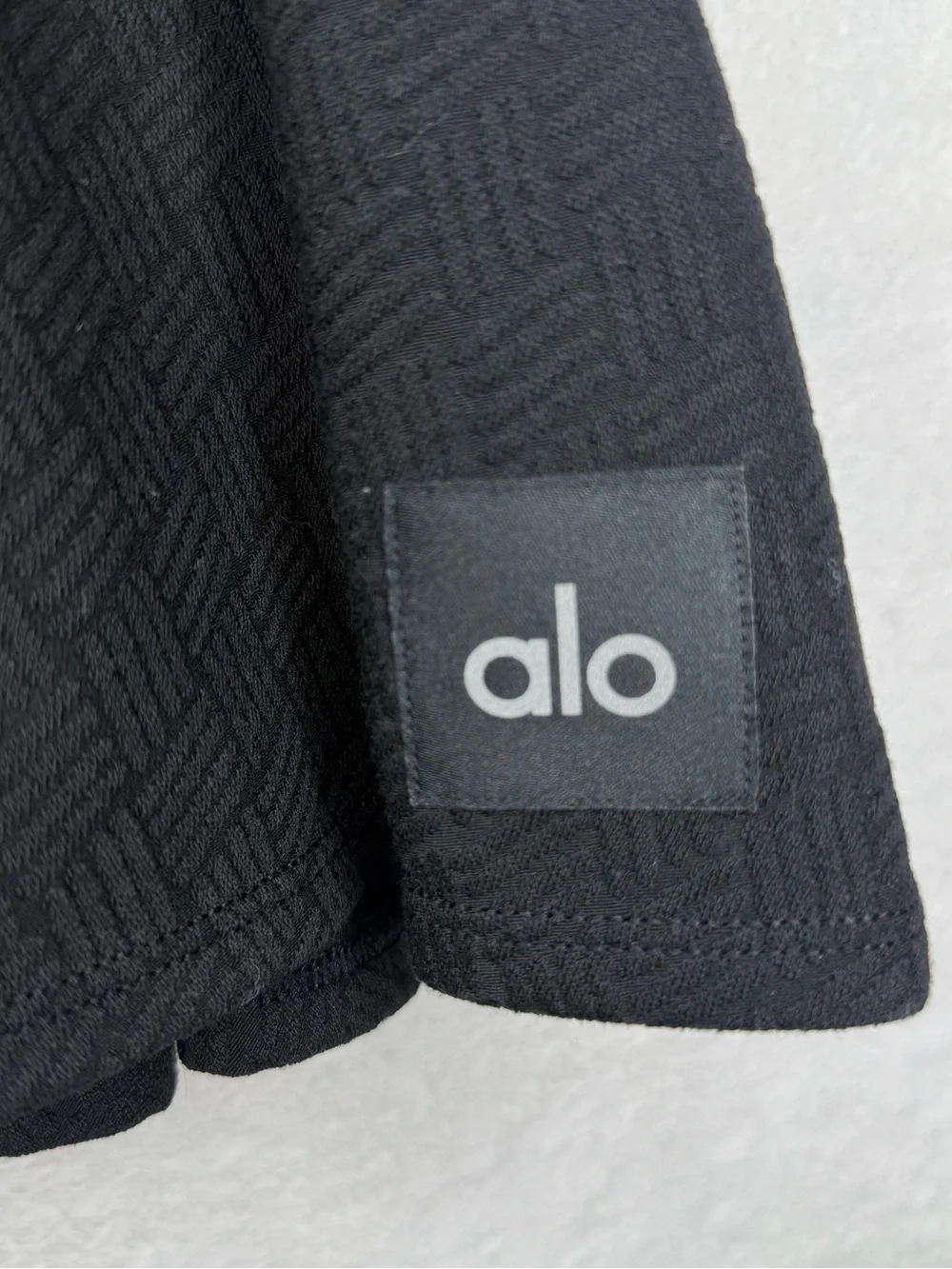 Alo Yoga Doubles Black Fold-Over Womens Skort Size Medium